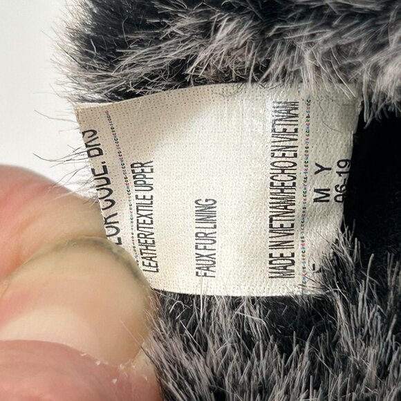 SKECHERS Fortress Jammers Faux Suede Clogs Black 9.5 Heavy Traction Fur Lined - Picture 9 of 13